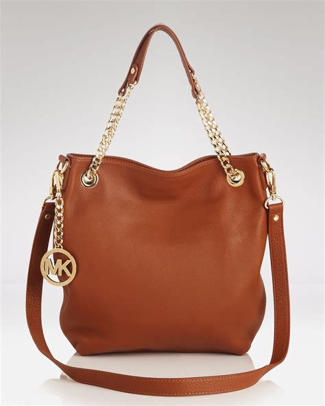 michael kors brown purse with gold chain|Michael Kors brown tote handbags.